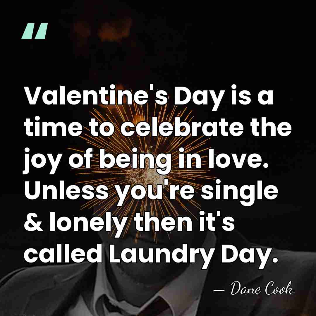 Valentine's Day is a time to celebrate the joy of being in&hellip; - Dane Cook