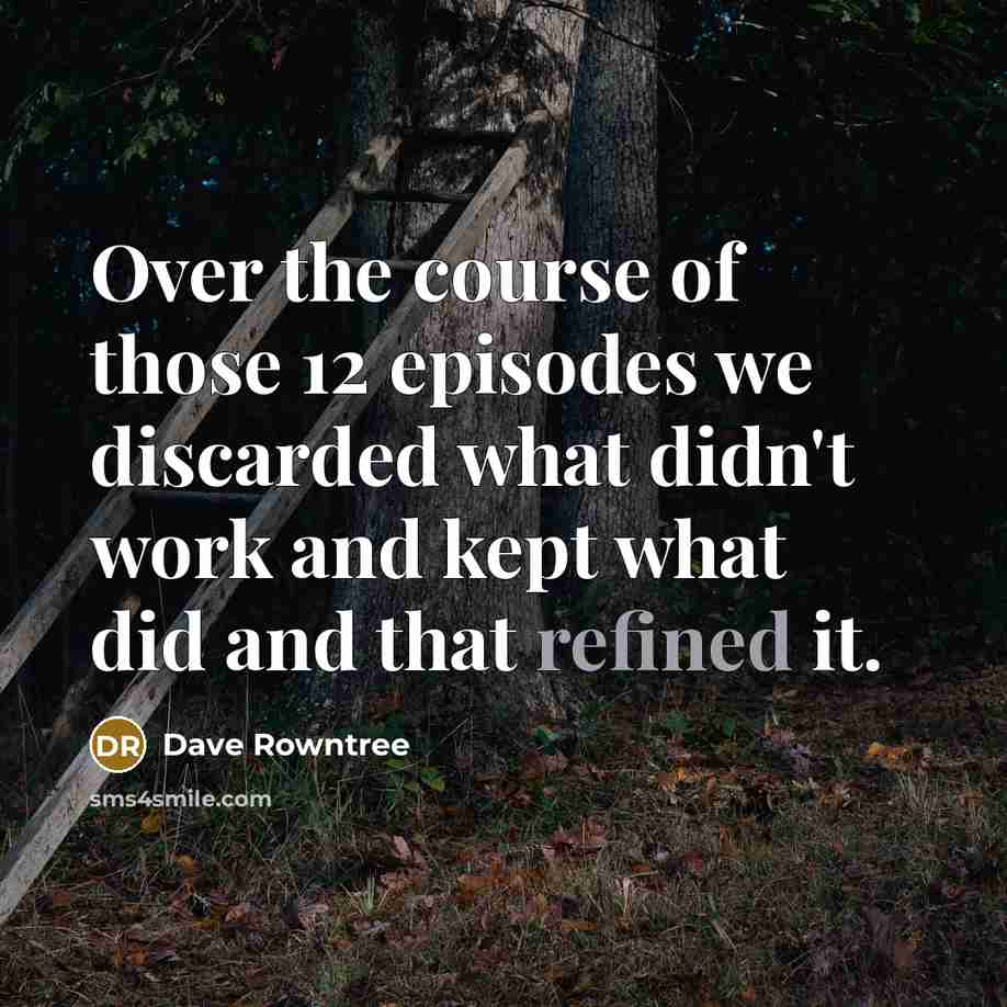 “Over the course of those 12 episodes we discarded what…” quote by Dave Rowntree