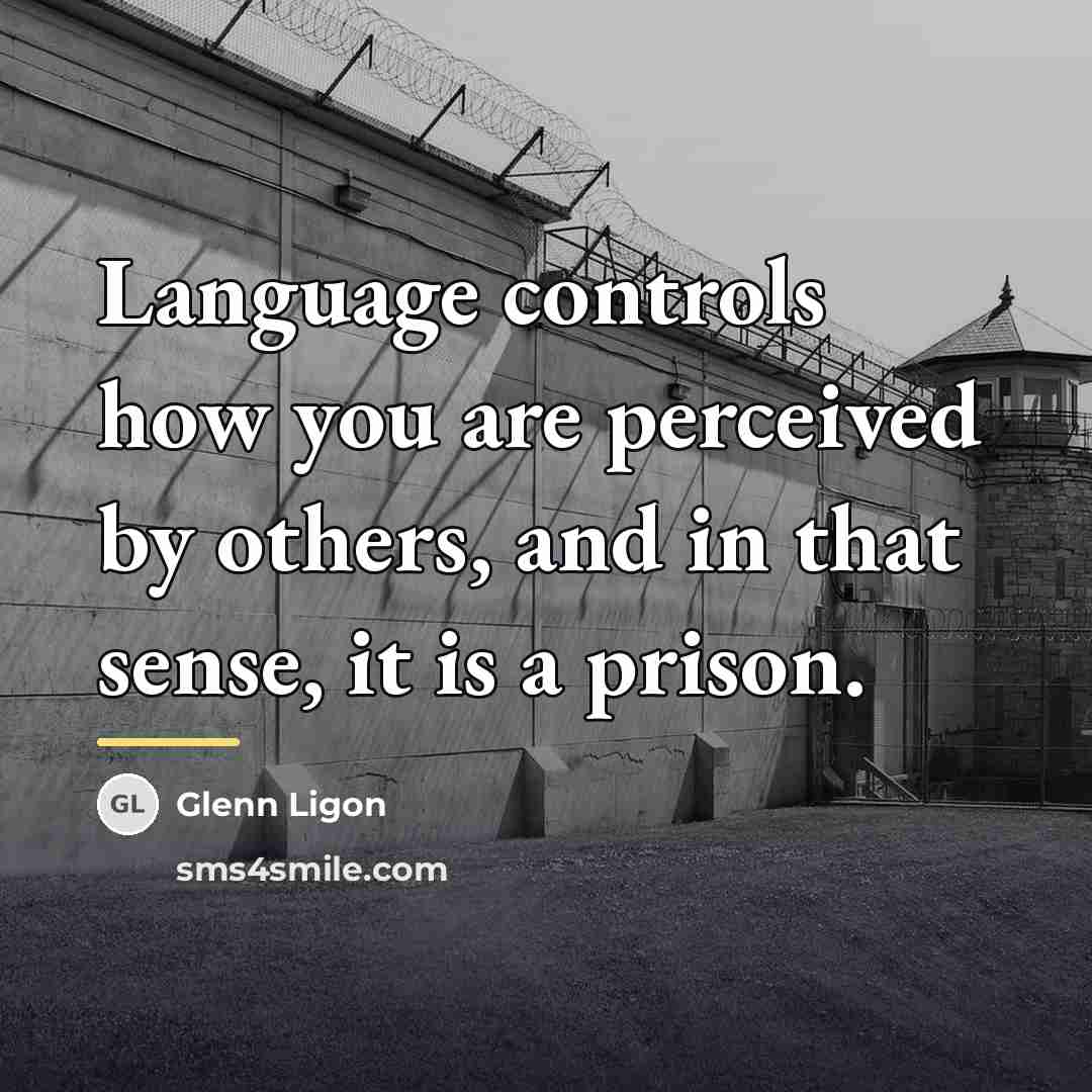 “Language controls how you are perceived by others, and in…” quote by Glenn Ligon
