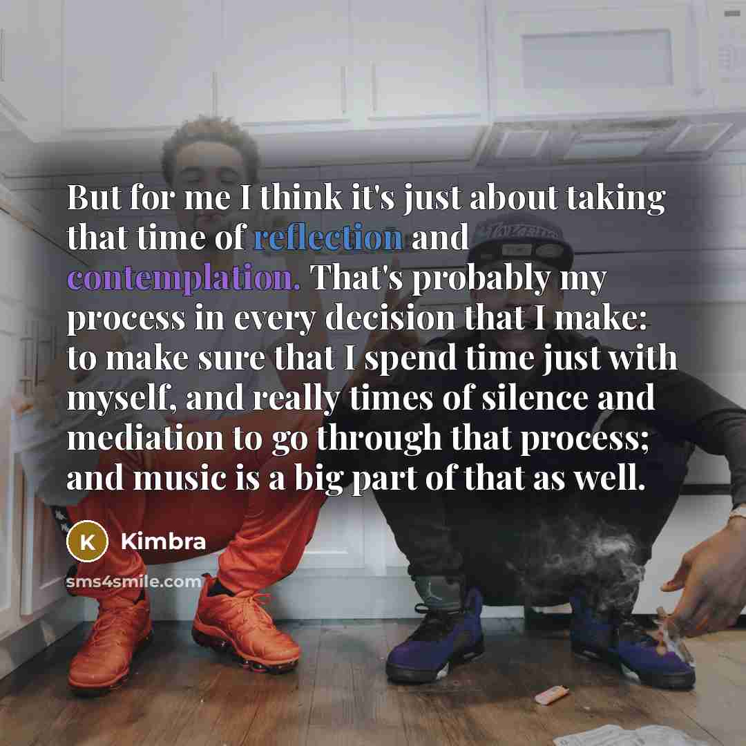 “But for me I think it's just about taking that…” quote by Kimbra