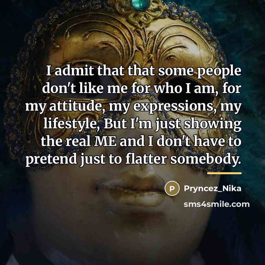 “I admit that that some people don't like me for…” quote by Pryncez_Nika