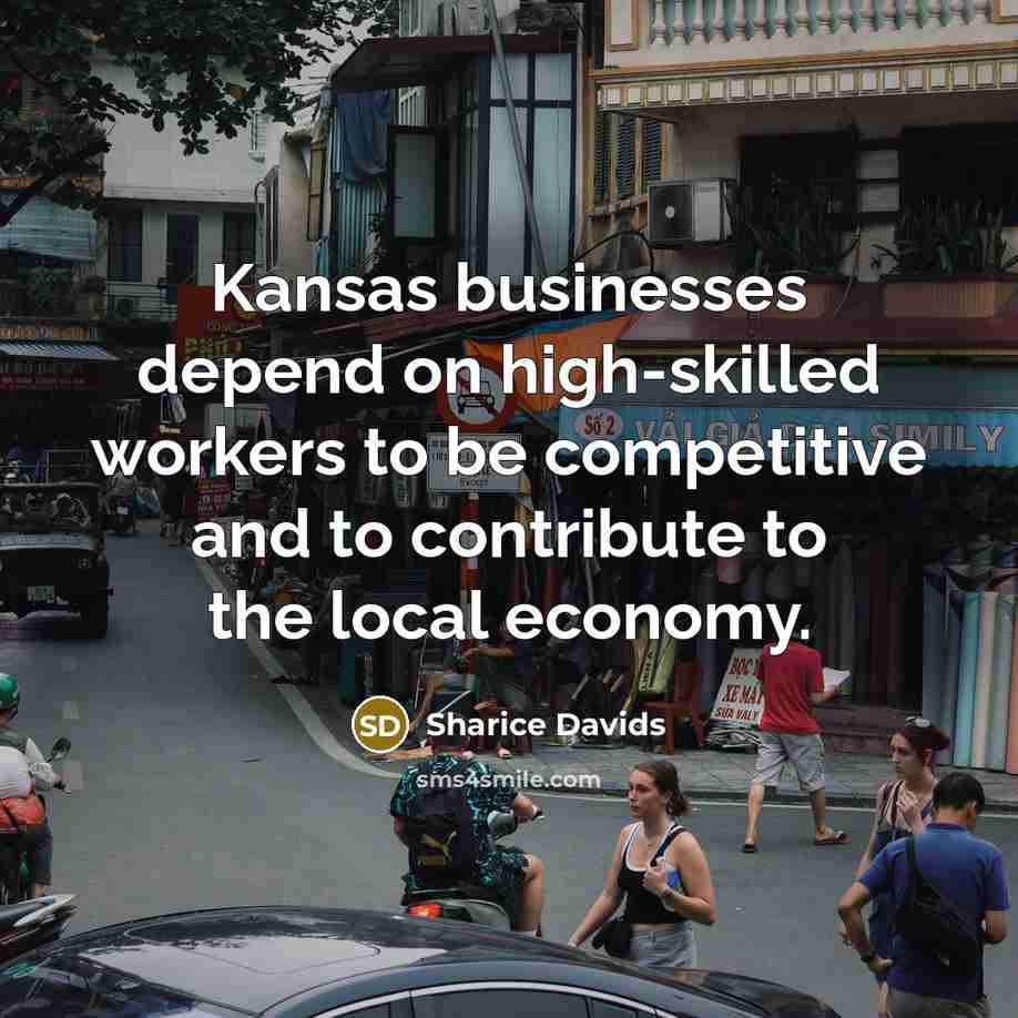 “Kansas businesses depend on high-skilled workers to be competitive and…” quote by Sharice Davids