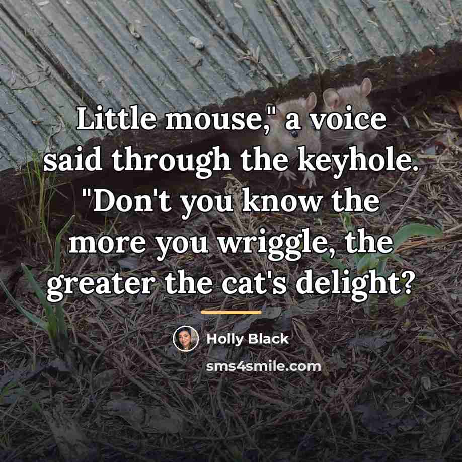 “Little mouse," a voice said through the keyhole. "Don't you…” quote by Holly Black