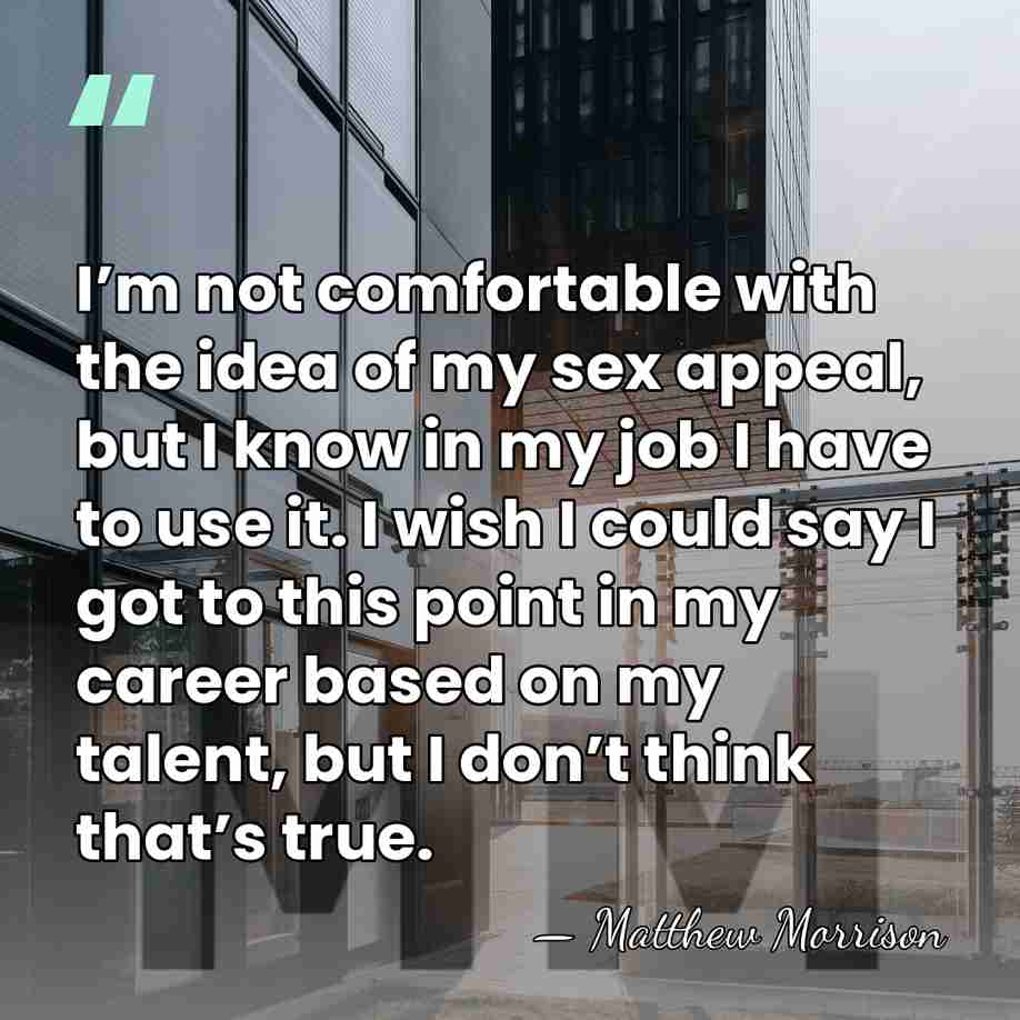 I’m not comfortable with the idea of my sex appeal, but I&hellip; - Matthew Morrison