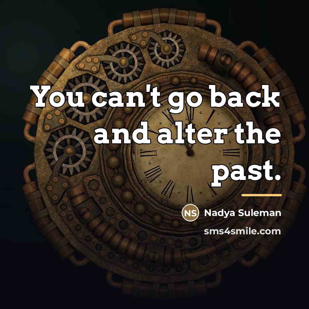 “You can't go back and alter the past.…” quote by Nadya Suleman