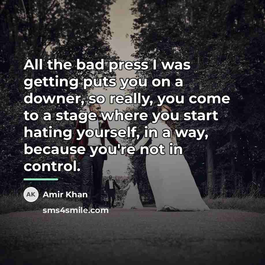 “All the bad press I was getting puts you on…” quote by Amir Khan