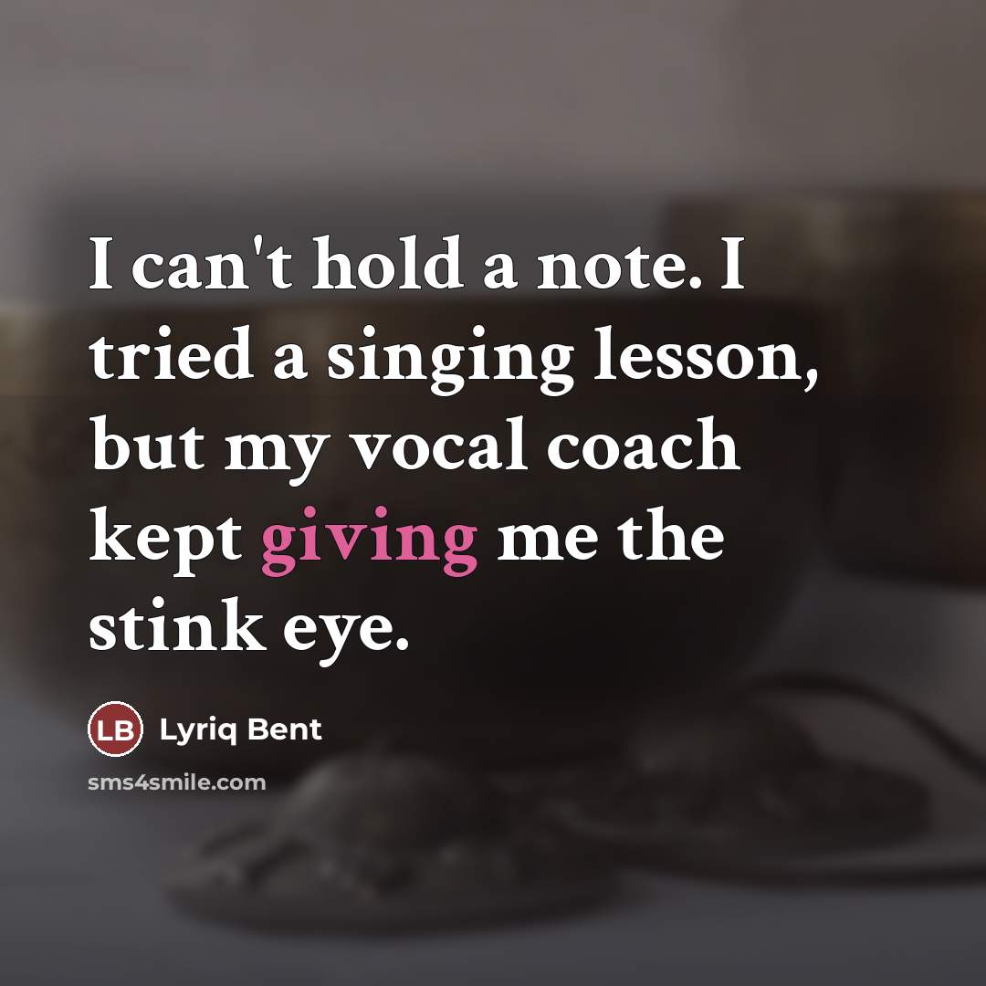 “I can't hold a note. I tried a singing lesson,…” quote by Lyriq Bent