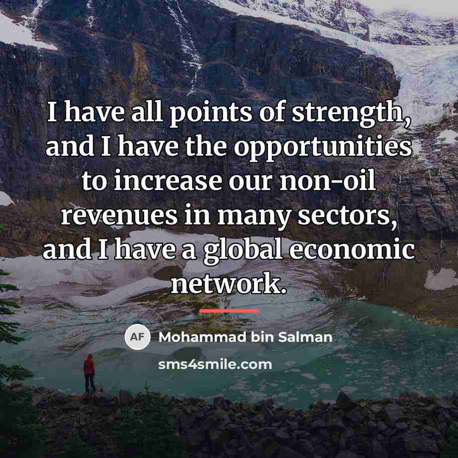 “I have all points of strength, and I have the…” quote by Mohammad bin Salman