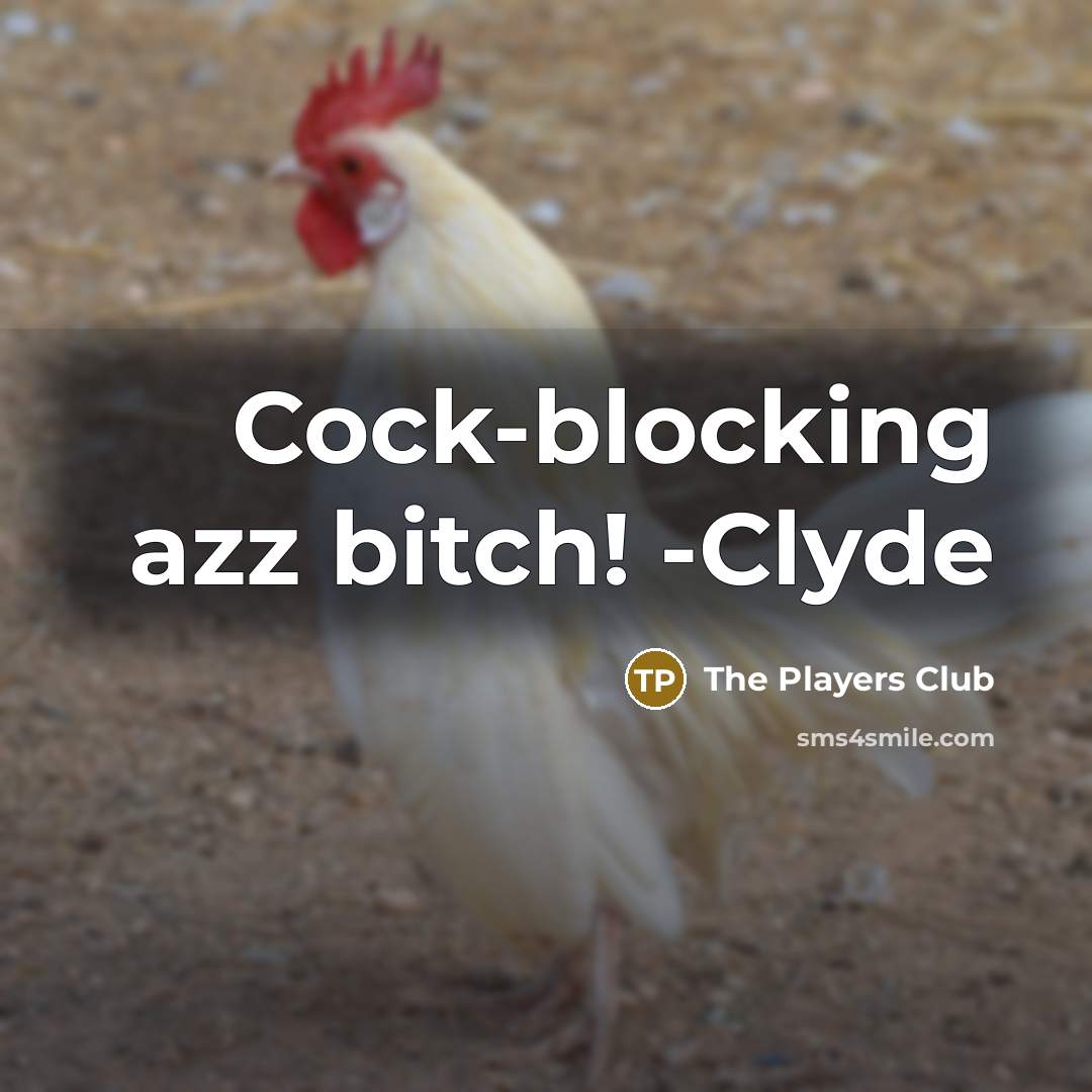 “Cock-blocking azz bitch! -Clyde” quote by The Players Club