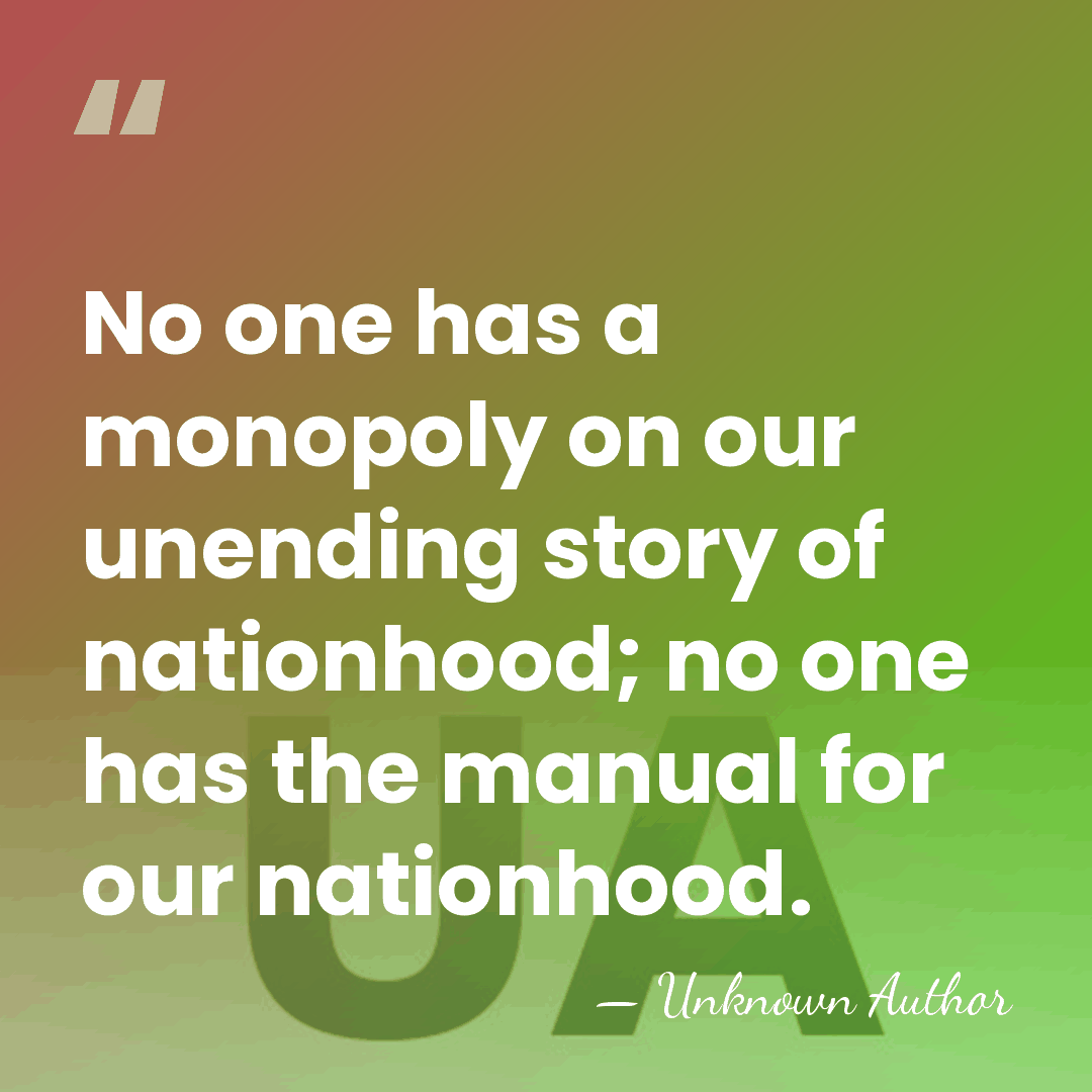 No one has a monopoly on our unending story of nationhood; no&hellip; - Unknown Author