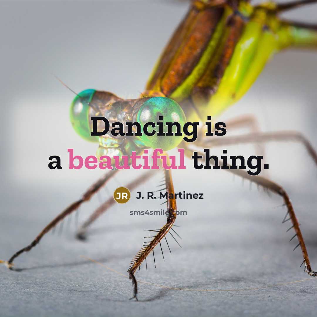 “Dancing is a beautiful thing.…” quote by J. R. Martinez