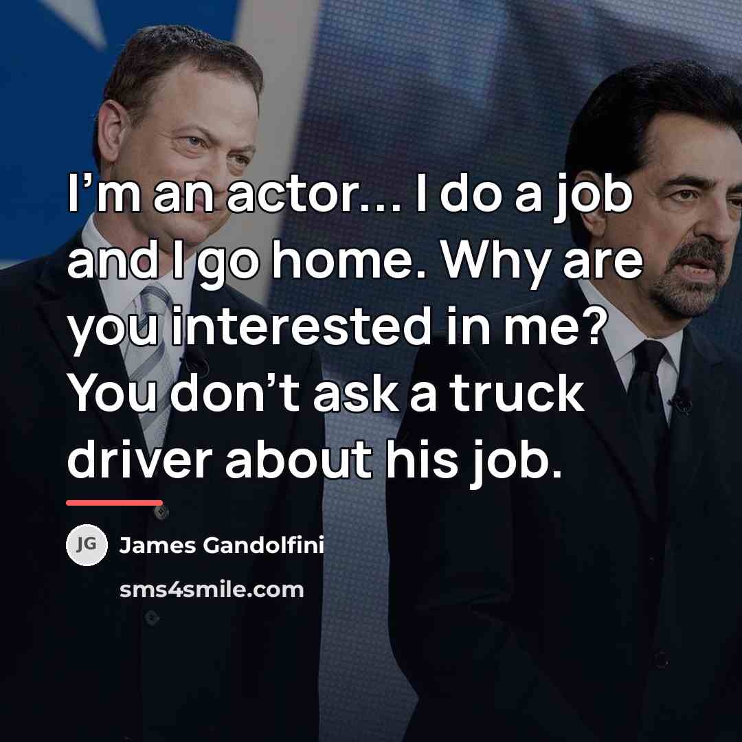 “I'm an actor... I do a job and I go…” quote by James Gandolfini