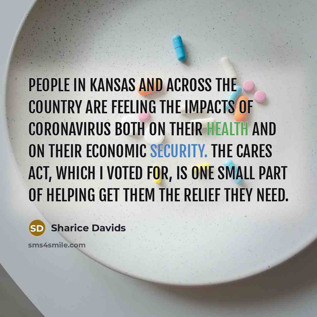 “People in Kansas and across the country are feeling the…” quote by Sharice Davids