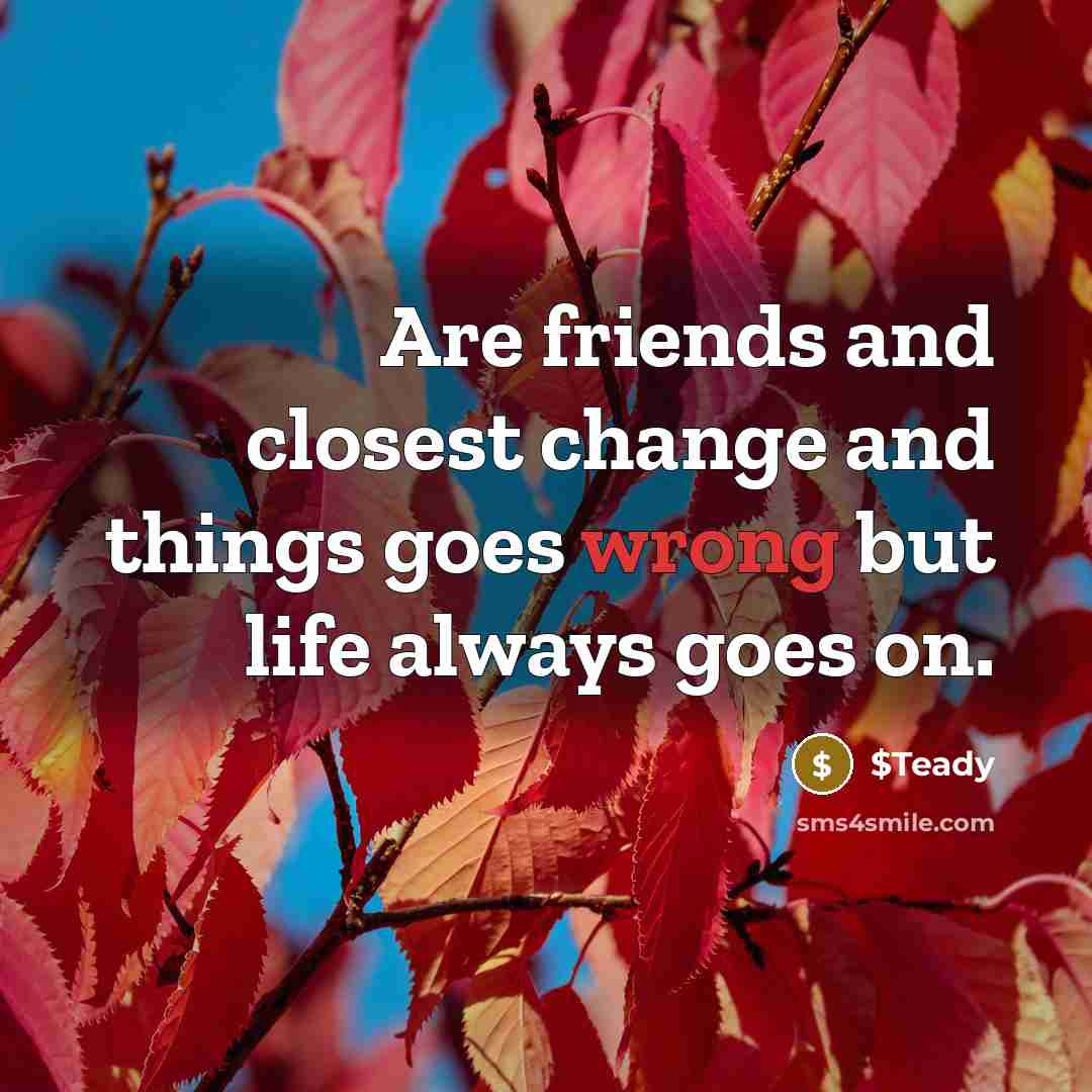“Are friends and closest change and things goes wrong but…” quote by $Teady