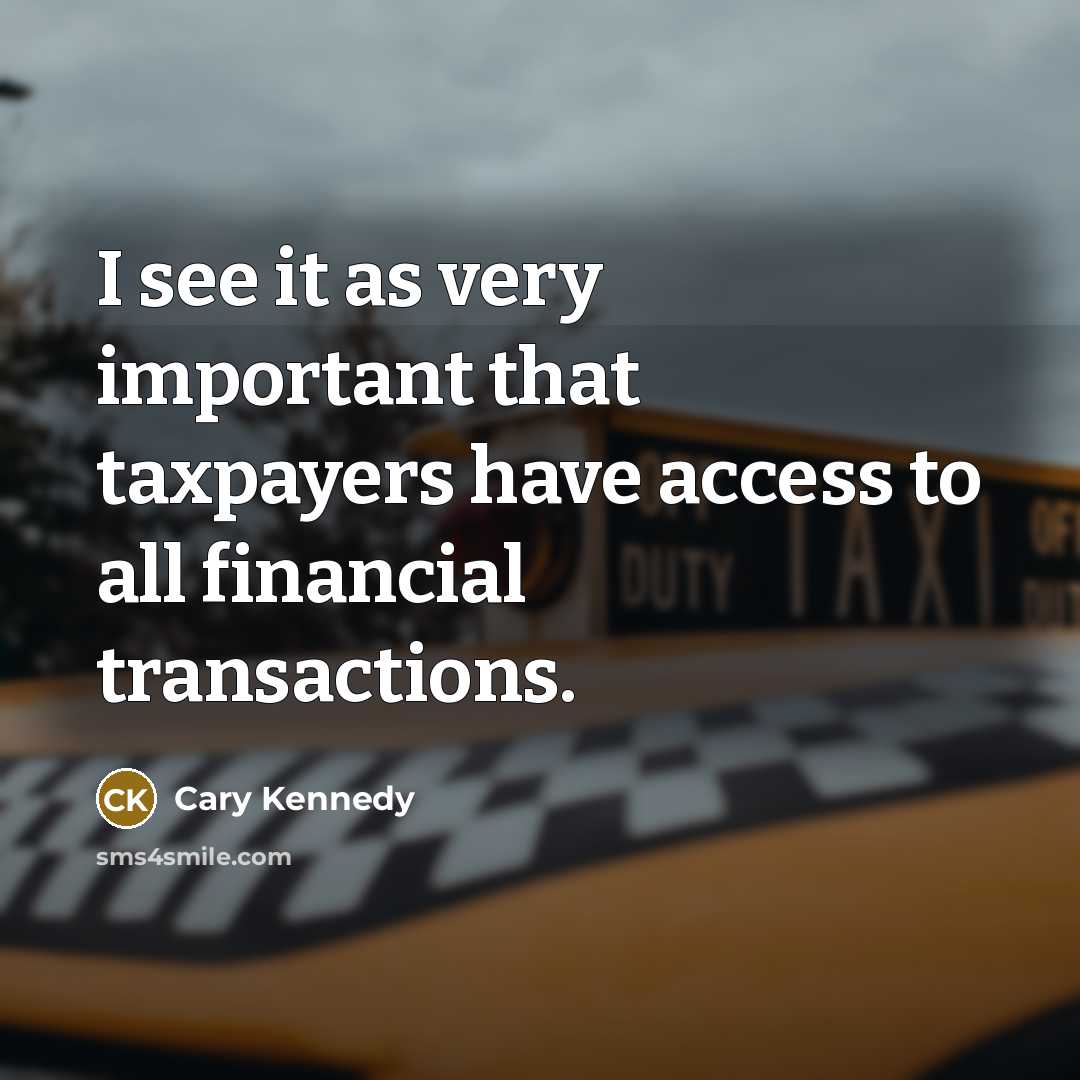 “I see it as very important that taxpayers have access…” quote by Cary Kennedy