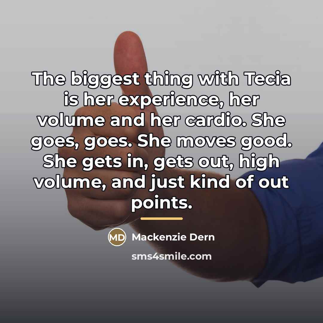 “The biggest thing with Tecia is her experience, her volume…” quote by Mackenzie Dern