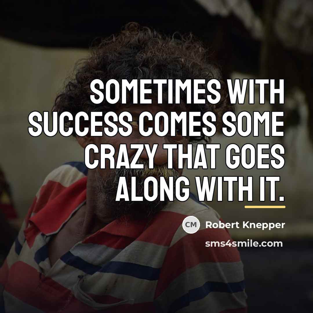 “Sometimes with success comes some crazy that goes along with…” quote by Robert Knepper