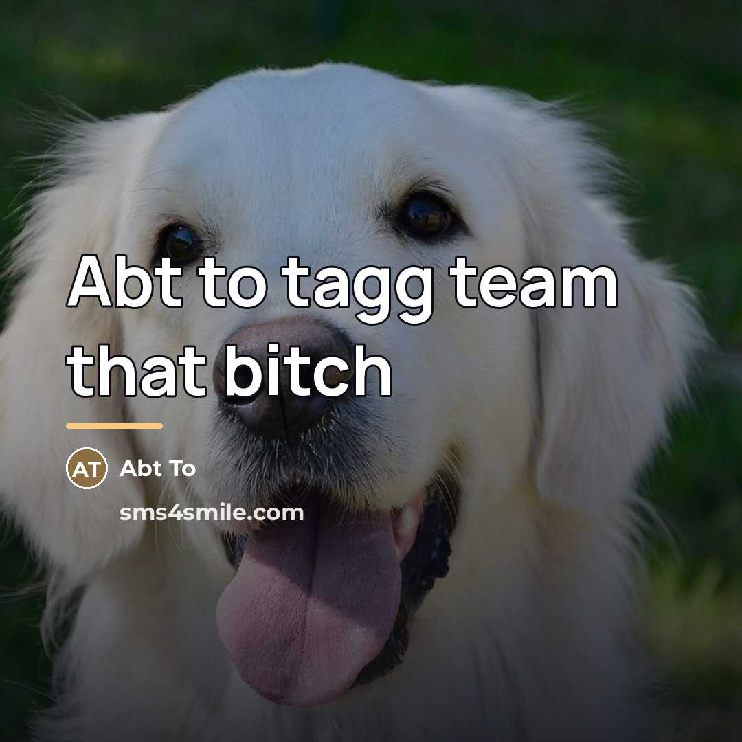 “Abt to tagg team that bitch…” quote by Abt To