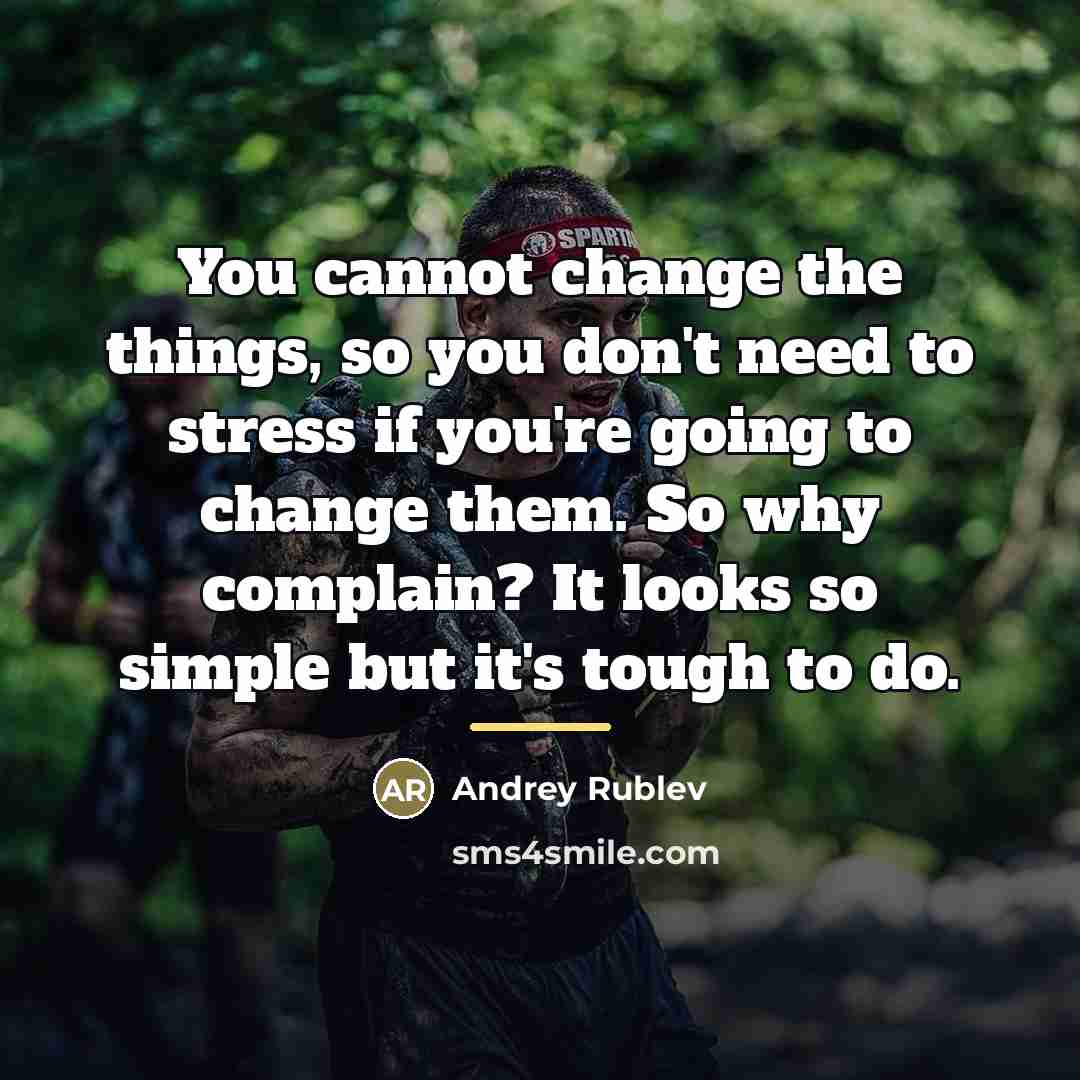 “You cannot change the things, so you don't need to…” quote by Andrey Rublev