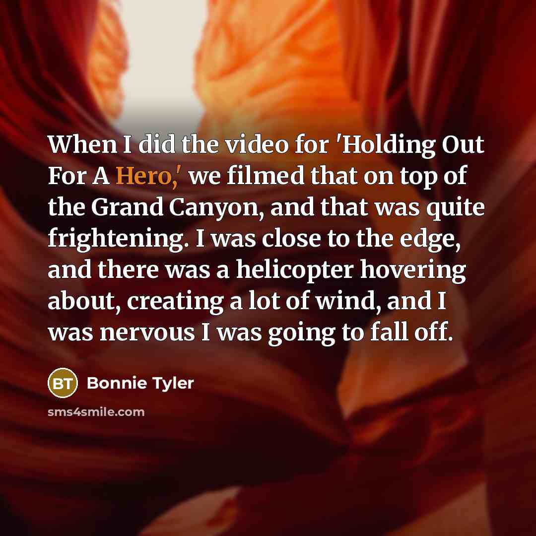 “When I did the video for 'Holding Out For A…” quote by Bonnie Tyler