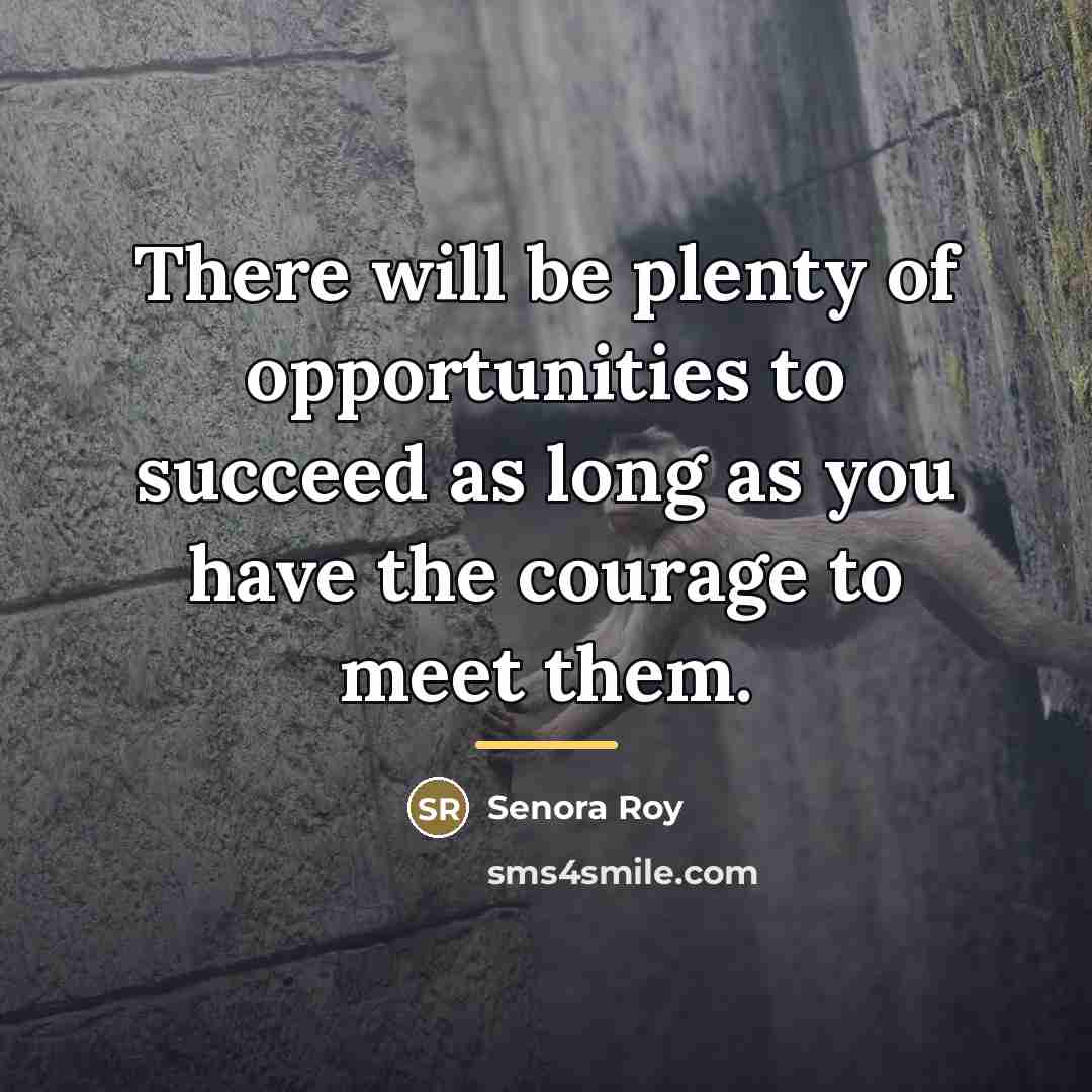 “There will be plenty of opportunities to succeed as long…” quote by Senora Roy