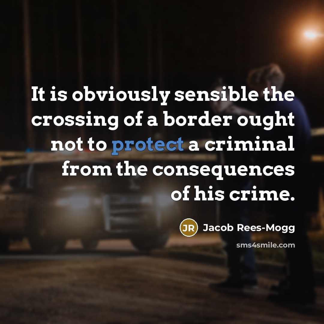 “It is obviously sensible the crossing of a border ought…” quote by Jacob Rees-Mogg