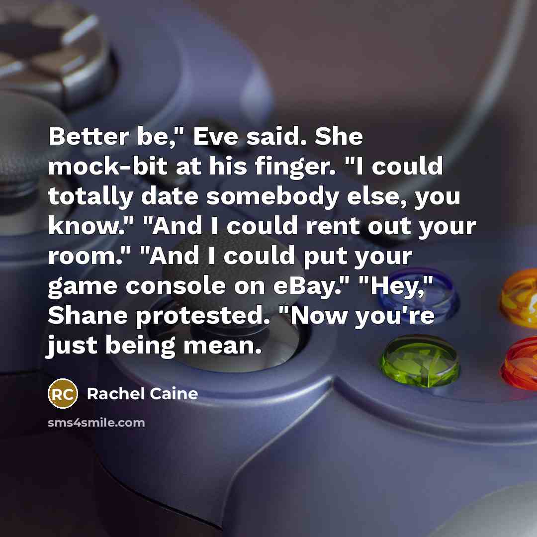 “Better be," Eve said. She mock-bit at his finger. "I…” quote by Rachel Caine