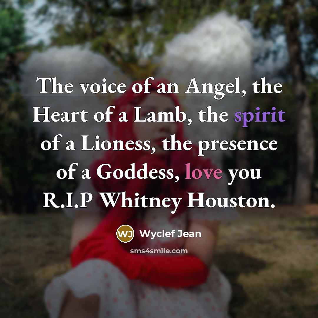 “The voice of an Angel, the Heart of a Lamb,…” quote by Wyclef Jean