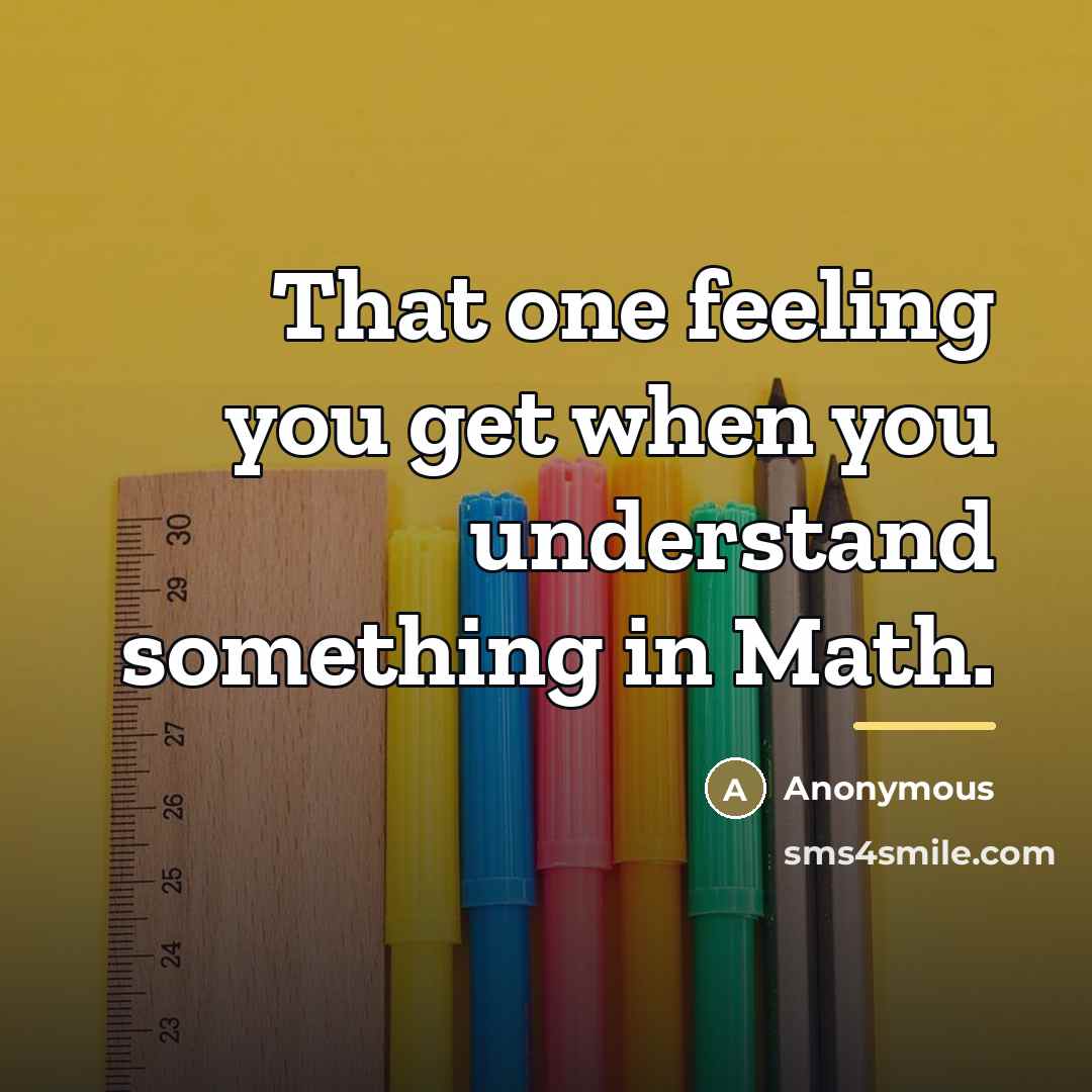 “That one feeling you get when you understand something in…” quote by Anonymous