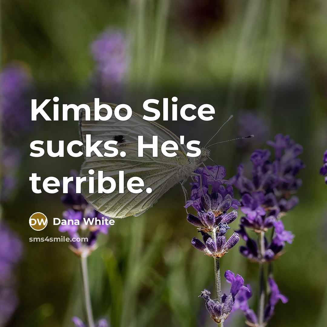 “Kimbo Slice sucks. He's terrible.…” quote by Dana White