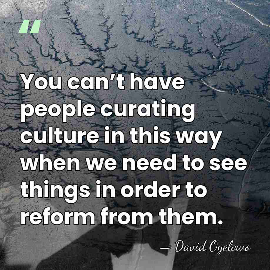 You can’t have people curating culture in this way when we need&hellip; - David Oyelowo
