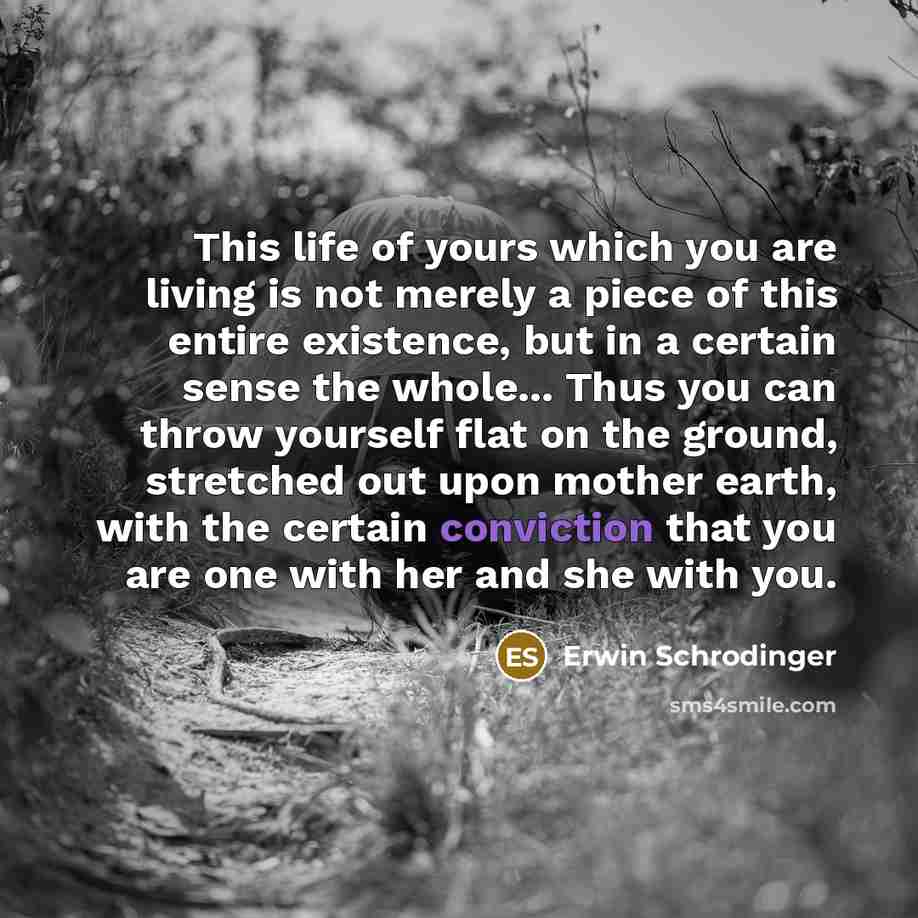 “This life of yours which you are living is not…” quote by Erwin Schrodinger