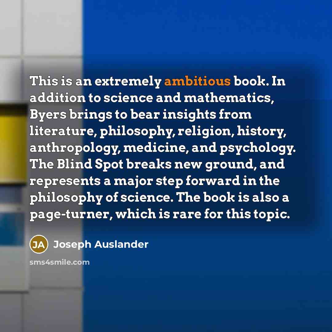 “This is an extremely ambitious book. In addition to science…” quote by Joseph Auslander
