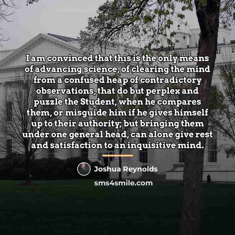 “I am convinced that this is the only means of…” quote by Joshua Reynolds