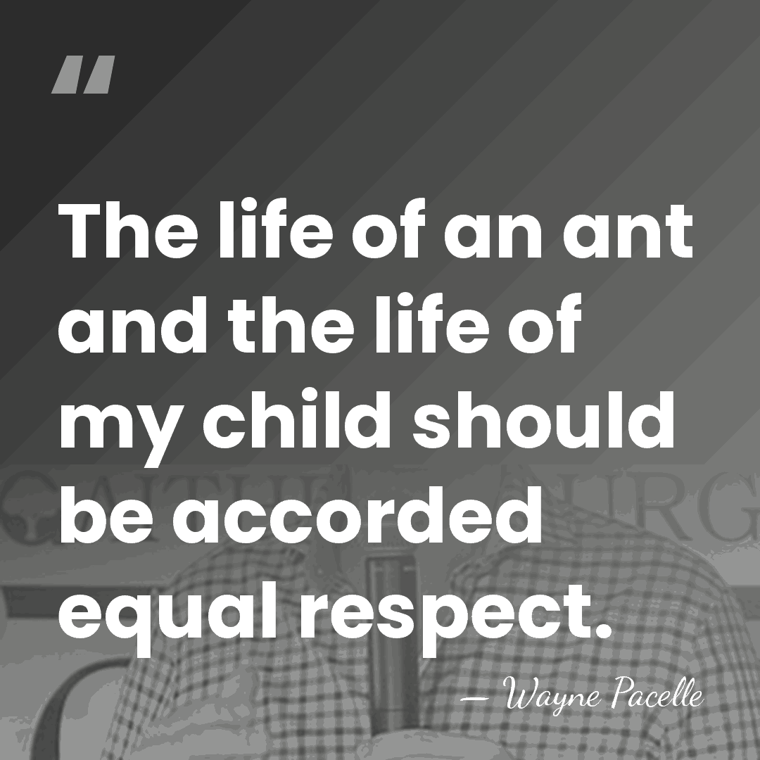 The life of an ant and the life of my child should&hellip; - Wayne Pacelle
