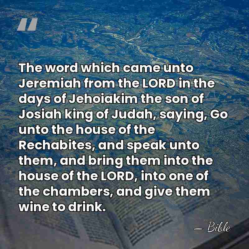 The word which came unto Jeremiah from the LORD in the days&hellip; - Bible