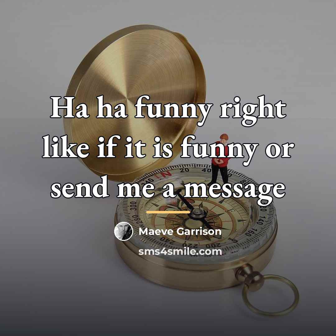 “Ha ha funny right like if it is funny or…” quote by Maeve Garrison