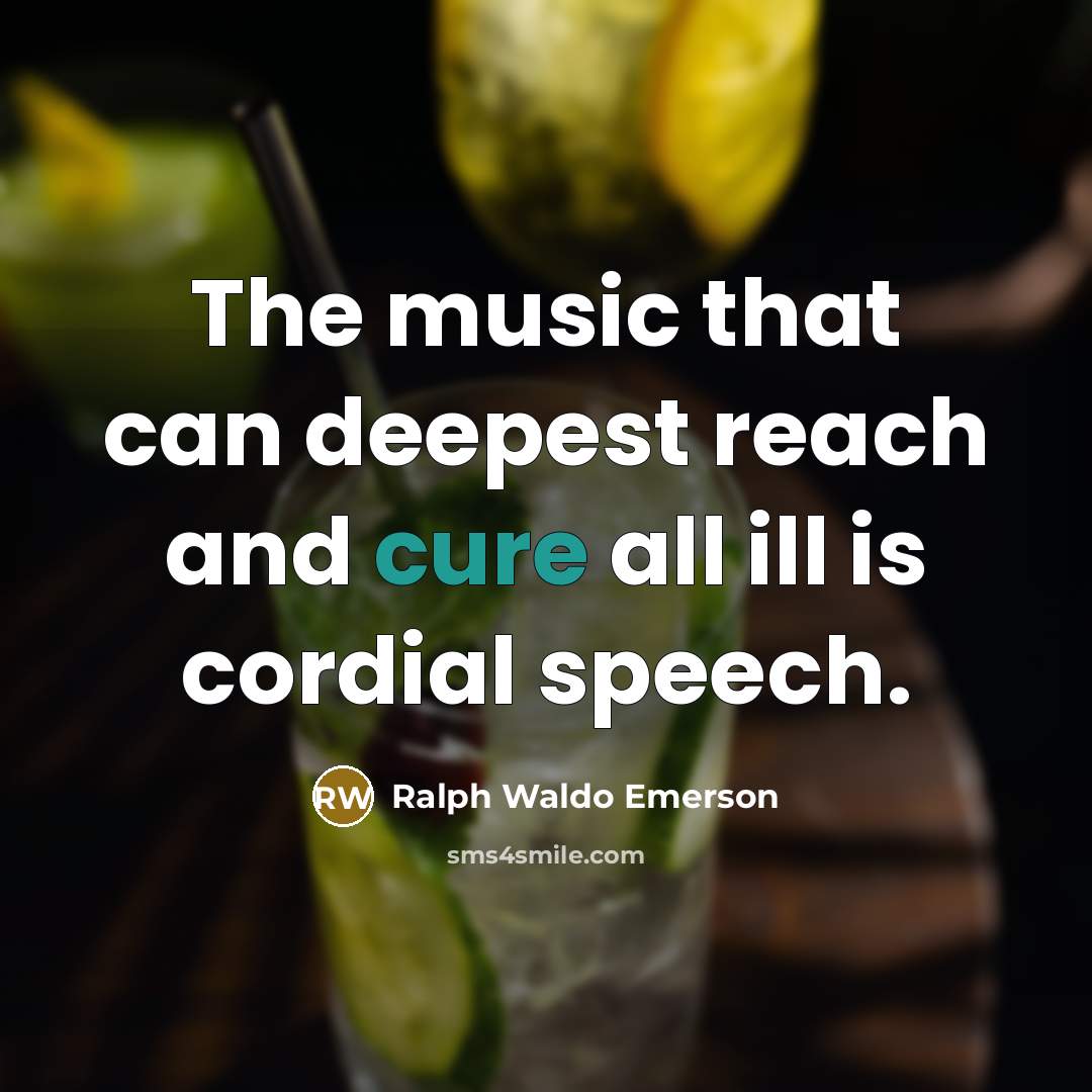 “The music that can deepest reach and cure all ill…” quote by Ralph Waldo Emerson