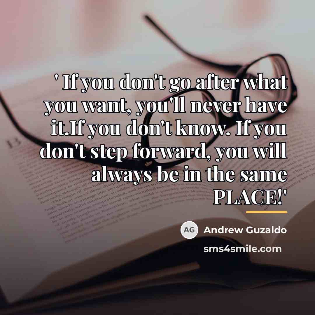 “' If you don't go after what you want, you'll…” quote by Andrew Guzaldo