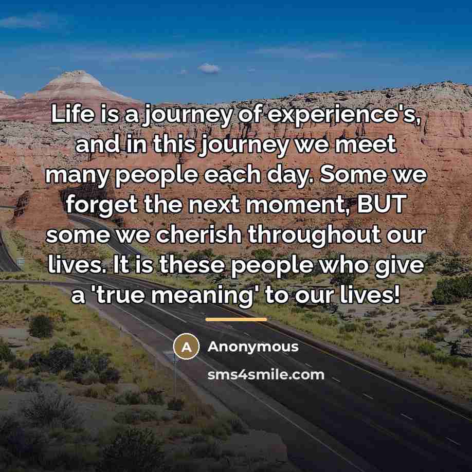 “Life is a journey of experience's, and in this journey…” quote by Anonymous