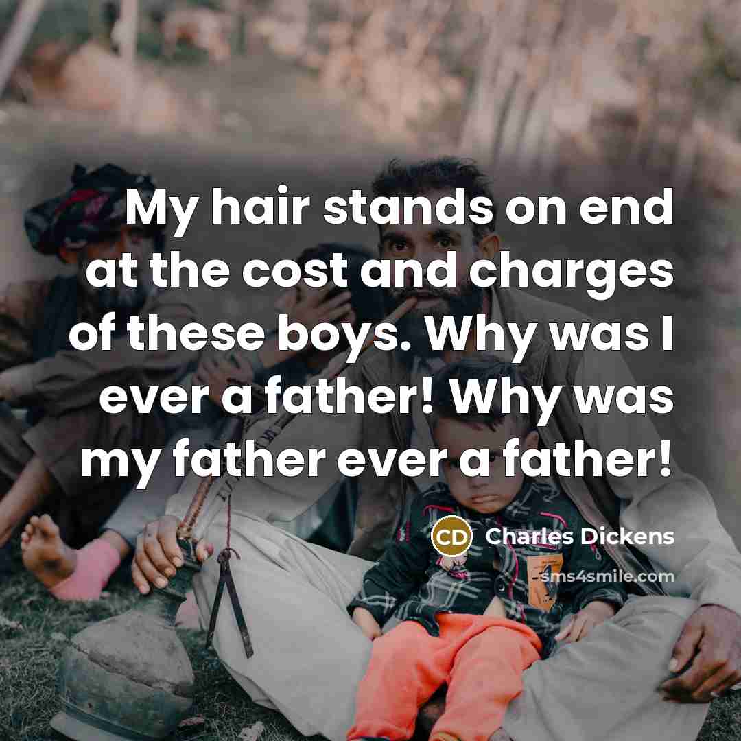 “My hair stands on end at the cost and charges…” quote by Charles Dickens