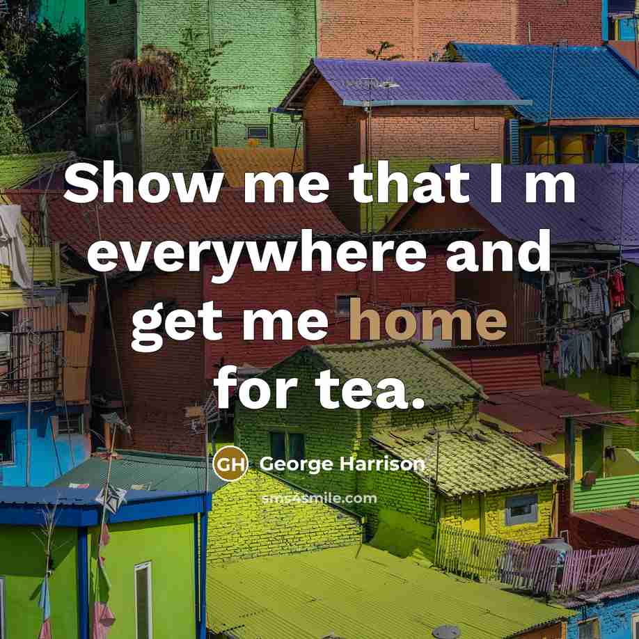 “Show me that I m everywhere and get me home…” quote by George Harrison