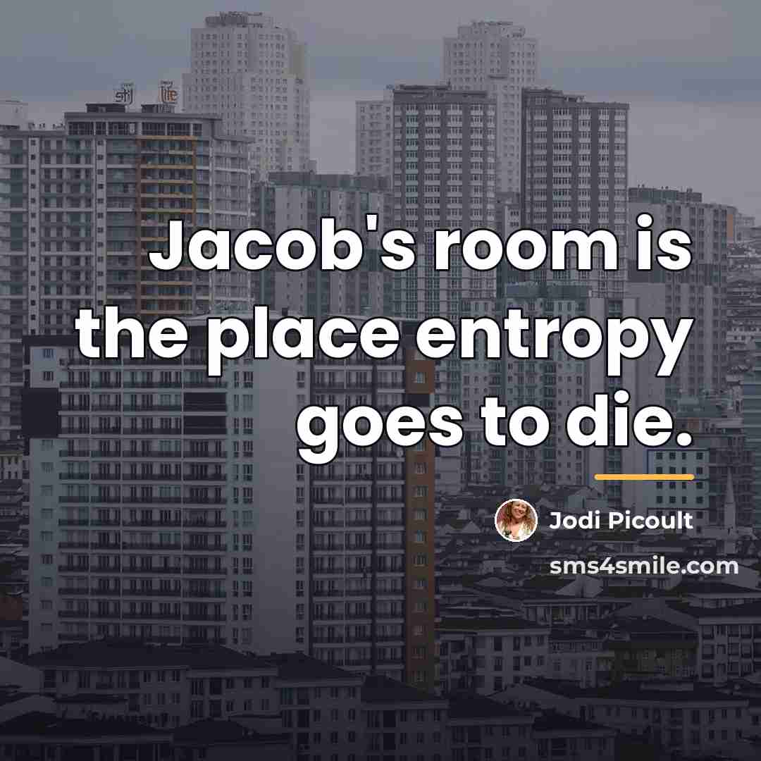 “Jacob's room is the place entropy goes to die.…” quote by Jodi Picoult