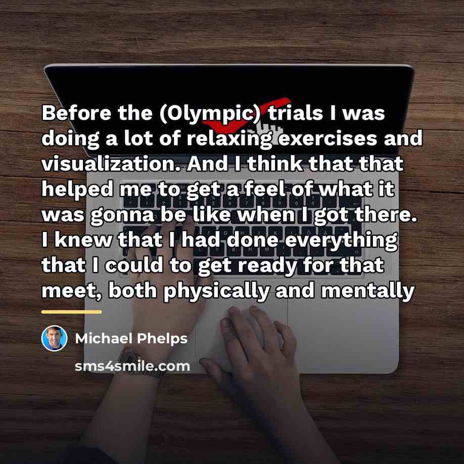 “Before the (Olympic) trials I was doing a lot of…” quote by Michael Phelps