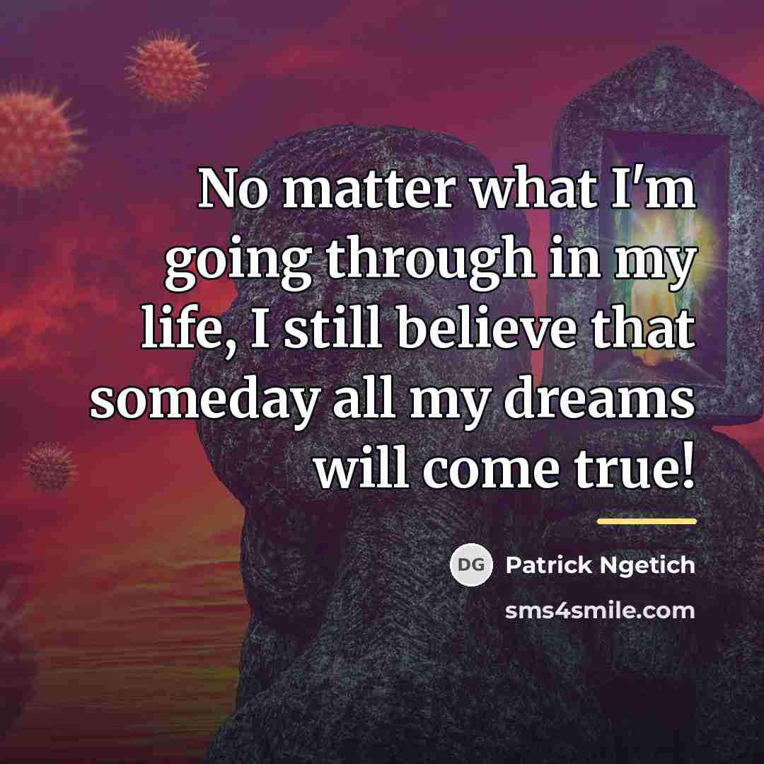 “No matter what I'm going through in my life, I…” quote by Patrick Ngetich
