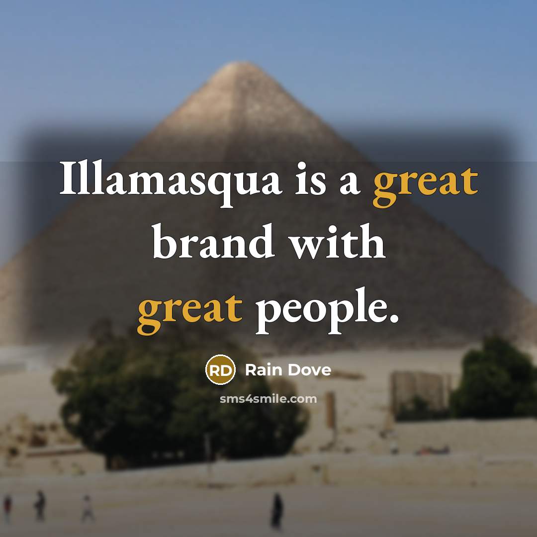 “Illamasqua is a great brand with great people.…” quote by Rain Dove