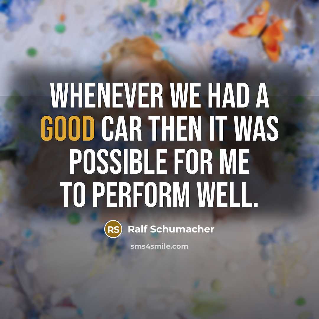 “Whenever we had a good car then it was possible…” quote by Ralf Schumacher