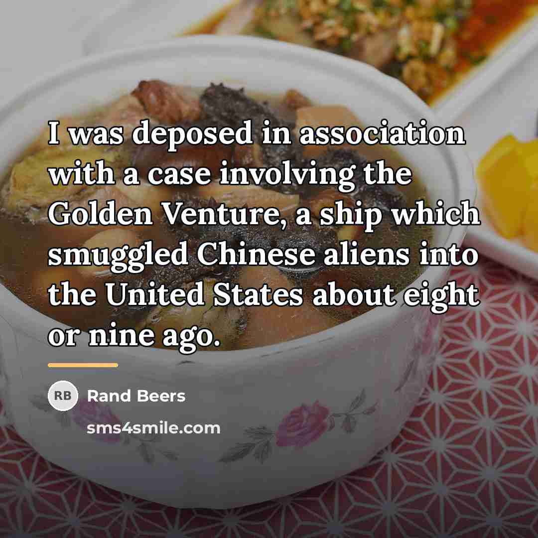 “I was deposed in association with a case involving the…” quote by Rand Beers