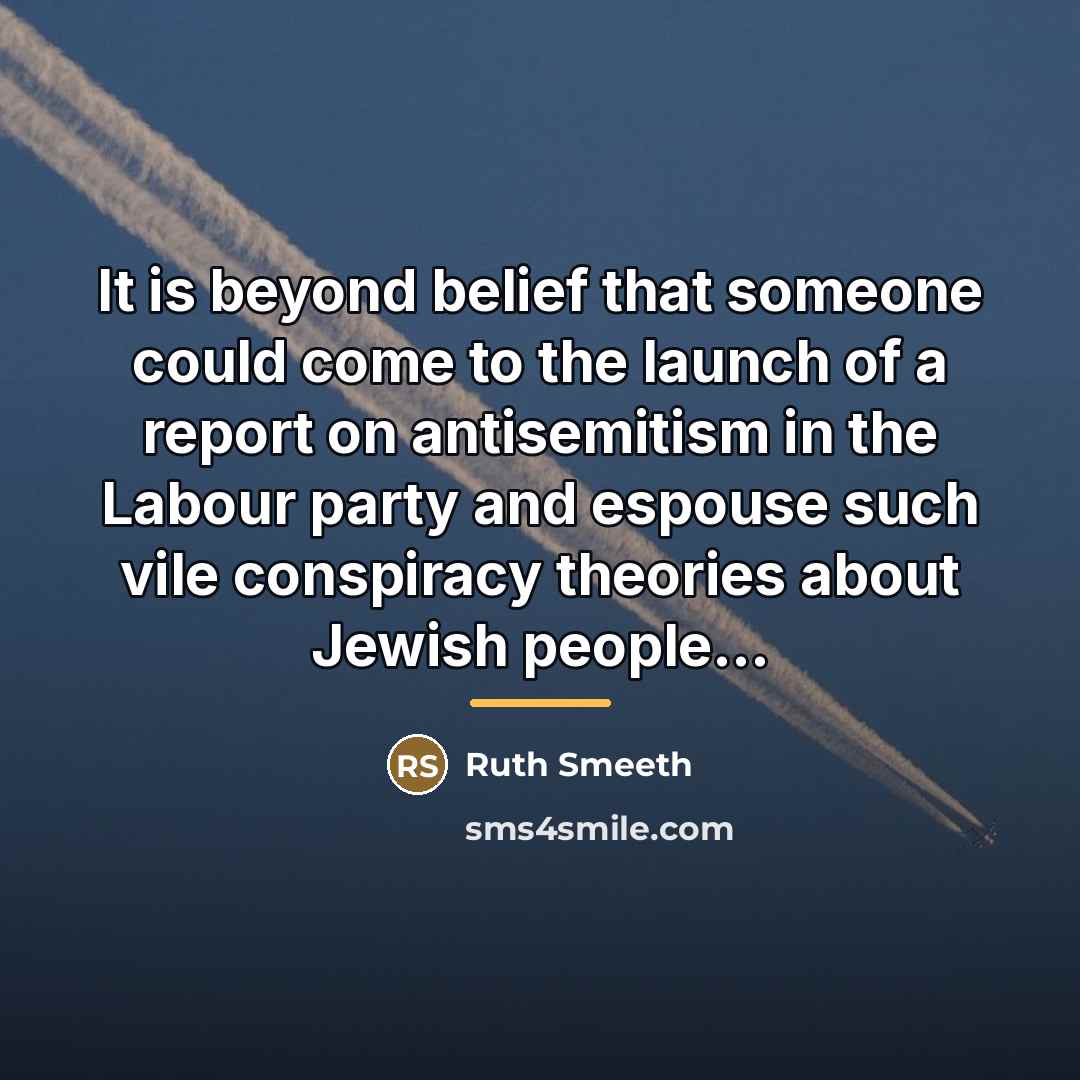 “It is beyond belief that someone could come to the…” quote by Ruth Smeeth