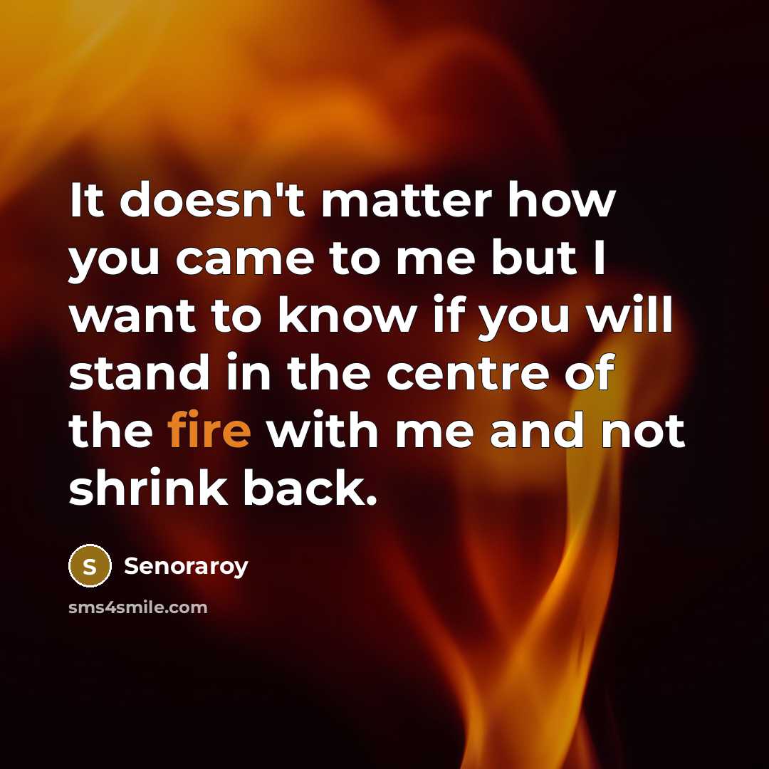 “It doesn't matter how you came to me but I…” quote by Senoraroy